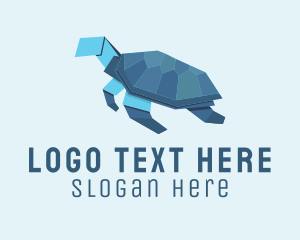 Sea Turtle Origami  Logo