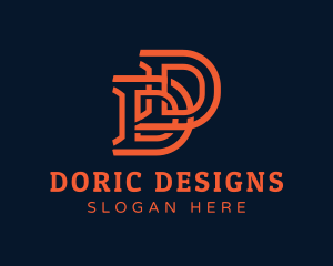 Simple Apparel Business Letter DD logo design