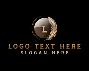 High End - Writing Feather Quill logo design