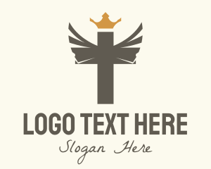 Royal - Winged Royal Cross logo design