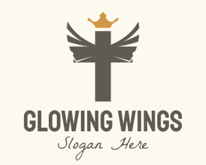 Winged Royal Cross logo design