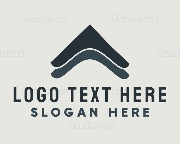 Abstract Home Roof Construction Logo