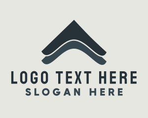 Home Rental - Abstract Home Roof Construction logo design