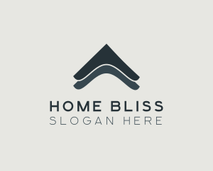 Abstract Home Roof Construction logo design