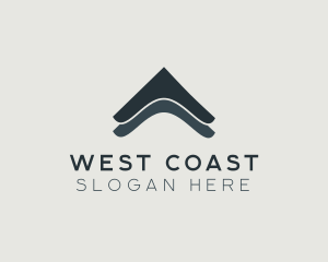 Abstract Home Roof Construction logo design