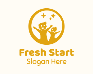 Youngster - Yellow Children Star logo design