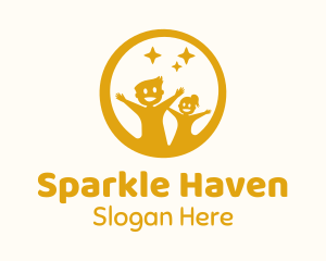 Glitter - Yellow Children Star logo design