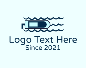 Boat - Blue Ocean Speedboat logo design