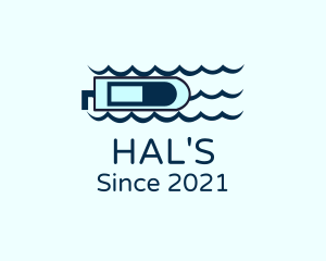 Water Sports - Blue Ocean Speedboat logo design
