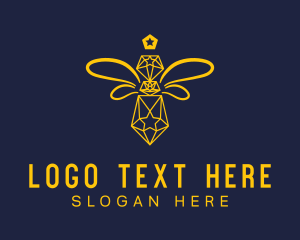 Insect - Diamond Honeybee Apiary logo design