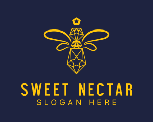 Honeybee - Diamond Honeybee Apiary logo design