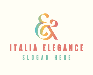 Elegant Ampersand Ligature logo design