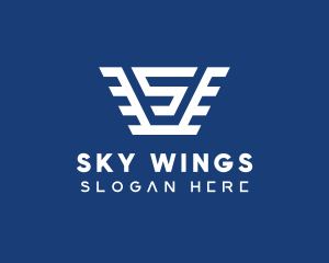 Winged Letter S  logo design