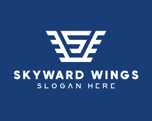 Winged Letter S  logo design