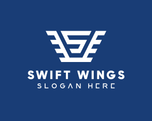 Winged Letter S  logo design