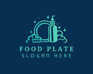 Plate - Dishwashing Plate Cleaner logo design