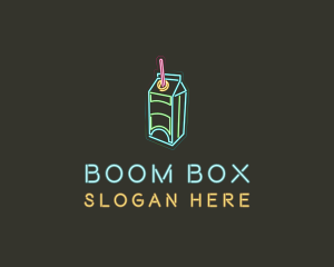 Neon Beverage Box logo design