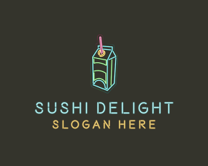 Neon Beverage Box logo design