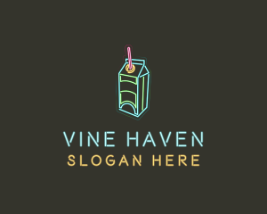 Neon Beverage Box logo design