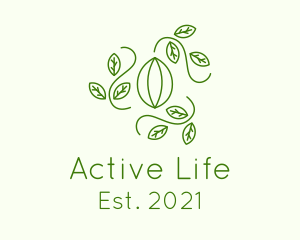 Organic Product - Green Leaf Seedling logo design