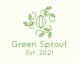 Seedling - Green Leaf Seedling logo design