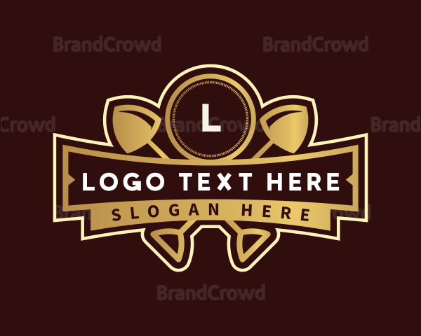 Luxury Shovel Landscaping Logo