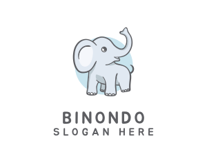 Baby Brand - Cute Elephant Animal logo design
