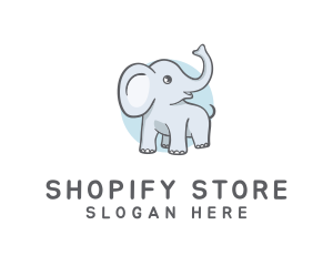 Cute Elephant Animal logo design