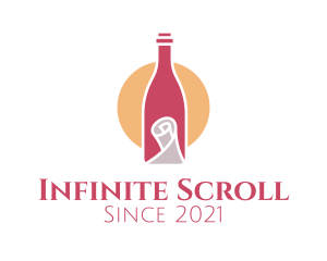 Scroll - Wine Bottle Scroll logo design