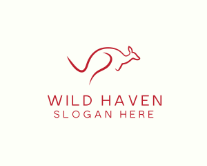 Wild Kangaroo Safari logo design