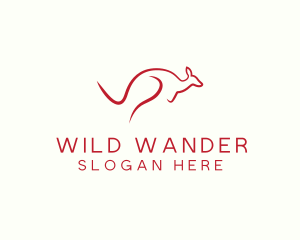 Wild Kangaroo Safari logo design