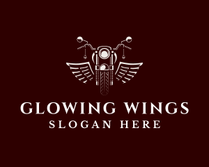 Motorcycle Wings Driving logo design