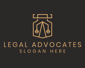 Attorney Justice Scale  logo design