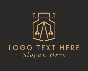 Jurist - Attorney Justice Scale logo design
