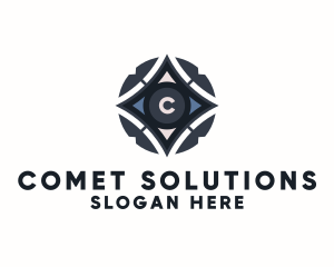 Comet - Sci Fi Star Spacecraft logo design