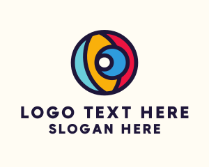 Retro - Colorful Number 0 logo design