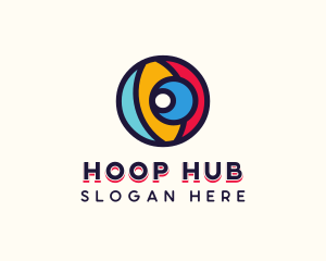 Hoop - Colorful Number 0 logo design