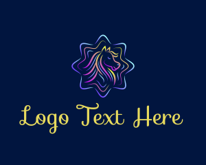 Psychedelic - Cute Colorful Pony logo design