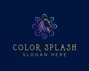 Cute Colorful Pony  logo design