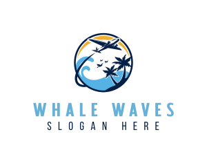 Vacation Travel Beach logo design