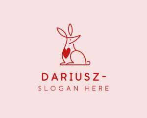 Dating Site - Love Heart Kangaroo logo design