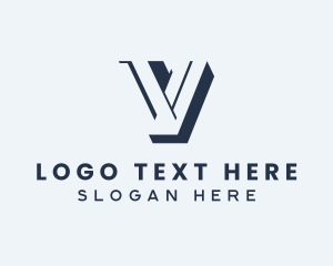 Enterprise - Modern Brand Letter V logo design