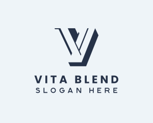 Modern Brand Letter V logo design