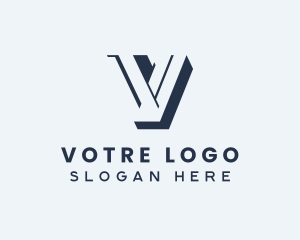Modern Brand Letter V logo design