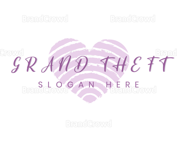 Purple Heart Script Logo