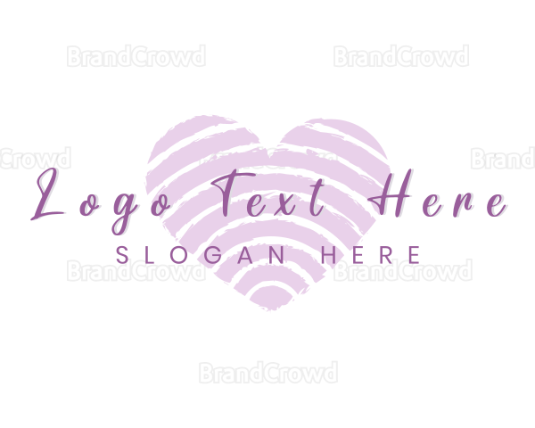 Purple Heart Script Logo