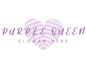 Purple Heart Script logo design