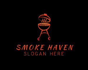 Smoked Barbecue Grill logo design