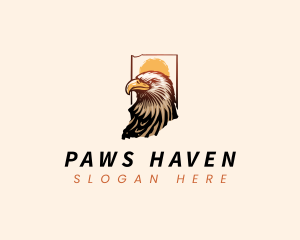 Indiana Bald Eagle logo design