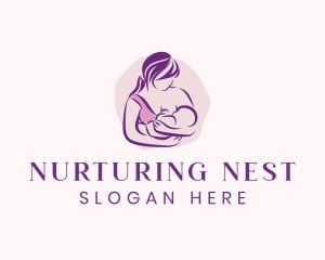 Breastfeeding Mother Child logo design